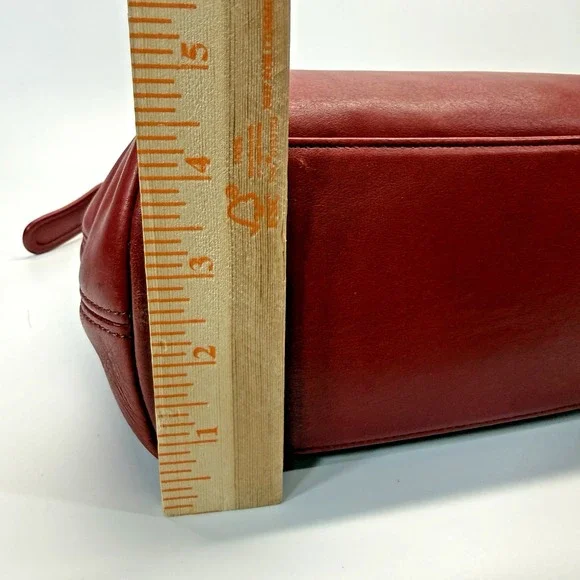 Vintage Coach Legacy Hobo Shoulder Hand Bag Red Leather Costa Rica 9058 Y2K - Picture 16 of 16